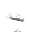 Modern silver mirror-finish stainless steel chopstick rest for elegant dining table - 6.7x1.5x1.5cm / Silver