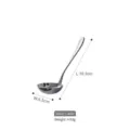 Professional 304 stainless steel silver soup ladle, 19.3cm length and 93g weight - Silver Soup Spoon