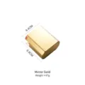 Geometric mirror gold stainless steel toothpick holder and storage box in 6.4x6.9cm size - Mirror Gold
