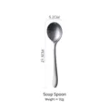 Cuchara sopera vintage de acero inoxidable con mango largo, acabado envejecido 21,5 cm. - Cuchara de Sopa