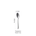 Cuchara de té de acero inoxidable mate con dimensiones 14,4 cm de largo y 30 g - Cuchara de Té