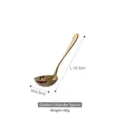 Professional gold 304 stainless steel skimmer spoon with mirror finish and long handle - Gold Colander