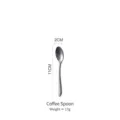 Cuillère à café en acier inoxydable mat 11cm de long avec environ 17g de poids - Cuillère à café