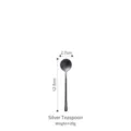 Premium silver stainless steel long handled teaspoon for coffee stirring and dessert - Tea Spoon / Silver