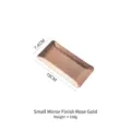 Small rose gold hammered stainless steel rectangular tray for jewelry or towel storage - Small Mirror Rose Gold / 15x7.4cm