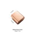 Porte-cure-dents géométrique moderne en acier inoxydable or rose mat pour serviettes - Or Rose Mat