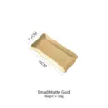 Small matte gold hammered metal tray, 304 stainless steel, 15x7.4cm size. - Small Matte Gold / 15x7.4cm