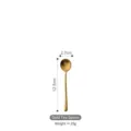 Elegant gold finish long-handle dessert and coffee stirring spoon - Tea Spoon / Gold