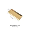 Medium sized gold hammered stainless steel towel tray for jewelry and snack storage - Medium Mirror Gold / 17.5x8cm