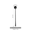 Minimalist black long-handled stainless steel spoon for coffee and dessert, 20.7cm - Long Handle Spoon / Black