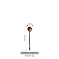 Elegant rose gold long handle tea spoon with 12.5cm length and weight specifications - Tea Spoon / Rose Gold