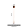 Elegant rose gold stainless steel long handle spoon for coffee and dessert stirring - Long Handle Spoon / Rose Gold