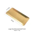 Large gold hammered stainless steel rectangular tray for jewelry and sushi, 24x11.7cm size. - Large Mirror Gold / 24x11.7cm