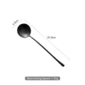 Vintage distressed black matte stainless steel dinner spoon, 20.9cm length SKU detail - Dinner Spoon