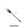Vintage matte black 304 stainless steel dessert fork, 18.5cm length and 33g weight. - Dessert Fork