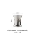 Porte-cure-dents en acier inoxydable poli en forme de taille et tasse a pic a fruits luxe - Porte-Cure-Dents Forme Taille
