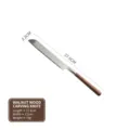 Professional walnut wood handle stainless steel steak knife meat slicer, 27.6cm - Meat Cleaver