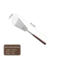 Walnut handle 304 stainless steel slotted fish spatula, 28.2cm long kitchen turner - Turner