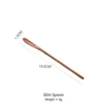 Natural Nanmu long-handled wooden spoon for coffee stirring and honey, length 19.6cm - 19.6cm