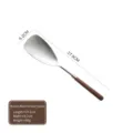 Premium 304 stainless steel serving spoon with walnut wood handle, 27.6cm length - Serving Spoon