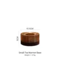 Modern wooden base tea warmer with metal heating rack, small size variant display - Small Tea Warmer Base