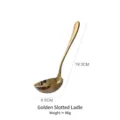 Golden 304 stainless steel slotted skimmer spoon for soup and hot pot service - Slotted Spoon / Gold