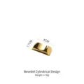 Golden stainless steel sloped cylindrical chopstick and spoon rest holder - Beveled Cylinder Single Use (Style A) / 4x1.7cm / Gold