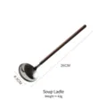 Cuchara sopera de acero inox 304 con mango de madera oscura, longitud 26 cm, peso 43 g - Cuchara de Sopa / Pequeño (26x6.5cm)