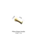 Pillow-shaped gold 304 stainless steel chopstick and spoon rest for fine dining - Square Pillow Shape (Style B) / 4x1.7cm / Gold