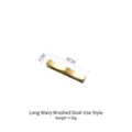Elegant matte gold wavy stainless steel chopstick rest, 6cm long dual-purpose holder - Long Wave Sandblasted Dual Use (Style C) / 6x1cm / Gold
