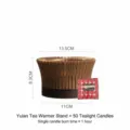 Magnolia design tea warmer with 50 tea light candles for brewing tea - Magnolia Tea Warmer with 50 Candles