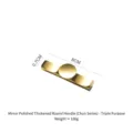 Premium modern gold-finished 304 stainless steel spoon and chopstick rest, 8cm model - Mirror Polished Thickened Three-use (Style G) / 8x1.4cm / Gold