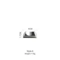 304 stainless steel chopstick spoon rest holder Style A with 4cm length and 56g weight - Beveled Cylinder Single Use (Style A) / 4x1.7cm / Silver