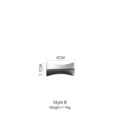 Style B stainless steel chopstick rest with dimensions 4x1.7cm and 44g weight - Square Pillow Shape (Style B) / 4x1.7cm / Silver