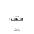 Style D 304 stainless steel chopstick spoon rest, 6.2cm length, metallic silver finish - Semicircle Dual Use (Style D) / 6.2x1.5cm / Silver