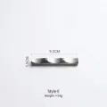 304 stainless steel chopstick rest Style E, dimensions 9.2x1.5cm and 54g weight - Semicircle Three-use (Style E) / 9.2x1.5cm / Silver