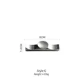 Modern silver stainless steel chopstick spoon rest holder Style G for dining table - Mirror Polished Thickened Three-use (Style G) / 8x1.4cm / Silver