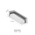 Bandeja hexagonal de acero inoxidable plateado mate para joyas o snacks, plato minimalista. - Plata mate