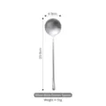 Silver finish 304 stainless steel long handle spoon, 20.9cm length for dining and soup - Dinner Spoon / 20.9x4.9cm / Silver