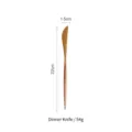 Rose gold 304 stainless steel dinner knife, 22cm length, high-end mirror finish. - Dinner Knife