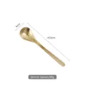 Elegant brushed gold stainless steel dinner spoon, 18.5cm long and 86g weight for dining - Dinner Spoon / Gold
