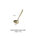 Eleganter goldener Schöpflöffel aus gehämmertem 304 Edelstahl mit 19cm langem Griff - Kleiner Suppenlöffel / Gold