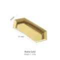 Bandeja hexagonal de acero inoxidable 304 en oro mate para joyas y aperitivos - Dorado Mate