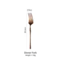 Elegant rose gold 304 stainless steel dinner fork featuring a minimalist handle design - Rose Gold Dinner Fork