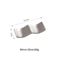 Creative hammered stainless steel chopstick rest with mirror silver finish and wave shape - Dual-purpose / Mirror Silver