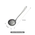 Professional silver 304 stainless steel slotted spoon skimmer with 19.3cm handle - Slotted Spoon / Silver
