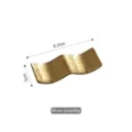 Gold 304 stainless steel hammered chopstick rest with wave design, mirror finish - Mirror Gold