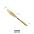 Elegant golden 304 stainless steel willow leaf table knife for steak and daily dining - Dinner Knife