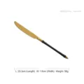 Premium black gold dinner knife with bamboo joint handle, durable stainless steel cutlery - Black Gold Bamboo Style (807 Matte Black Gold) / Dinner Knife