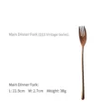 Elegant vintage rose gold 304 stainless steel dinner fork for home and restaurant - Dinner Fork